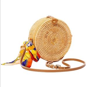 Handwoven Round Rattan Bag